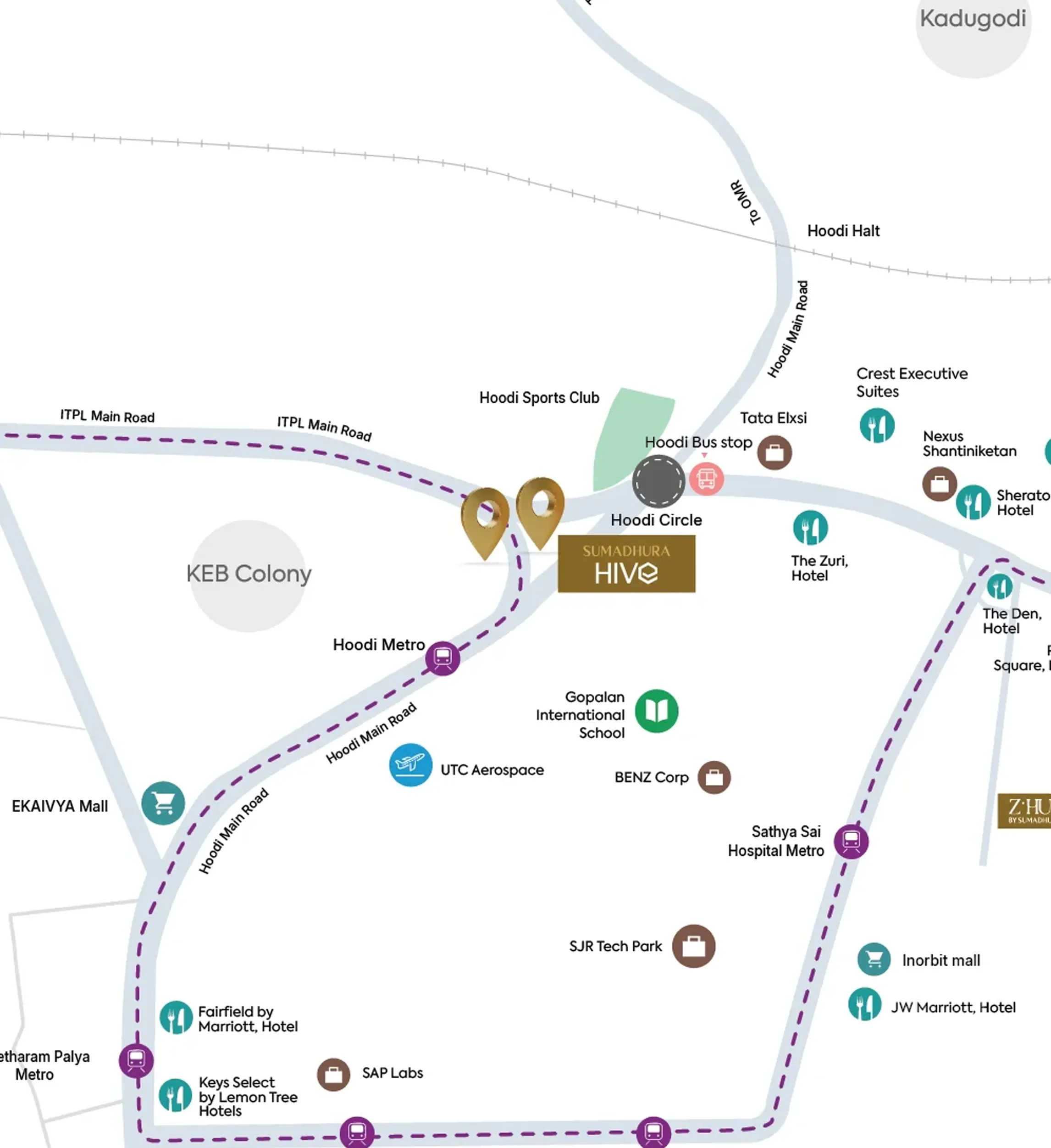 Hive and Thrive location map